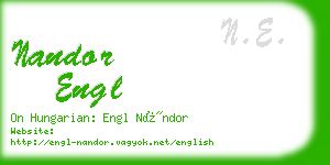 nandor engl business card